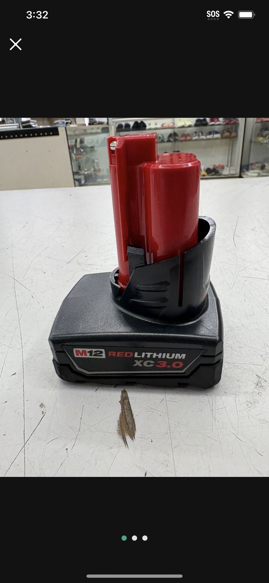 $40 Milwaukee M12 Red Lithium XC 3.0 AH Battery