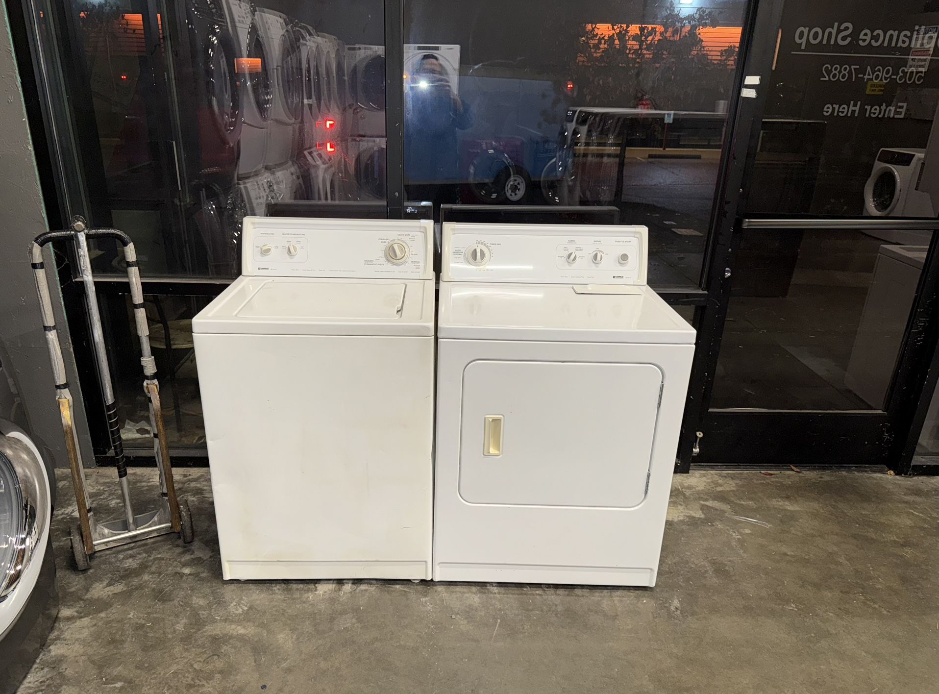 KENMORE LARGE CAPACITY WASHER DRYER ELECTRIC SET 