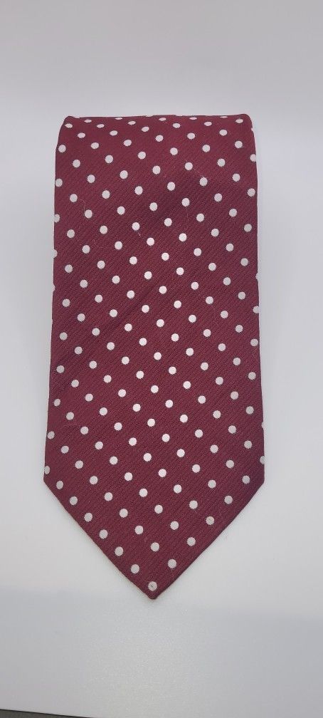 54x3.5 Unbranded Red White Pokla Dot Necktie Polyester