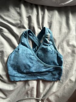 gymshark blue camo sports bra 