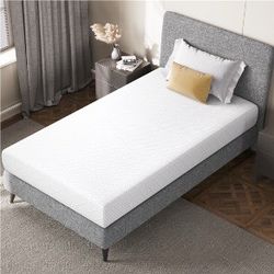 10 Inch Queen Mattress, Fiberglass Free, 3 Foam Layer Cooling Gel Memory Foam Mattresses, Green Tea for Fresher Sleep, Medium Firm, CertiPUR-US Certif