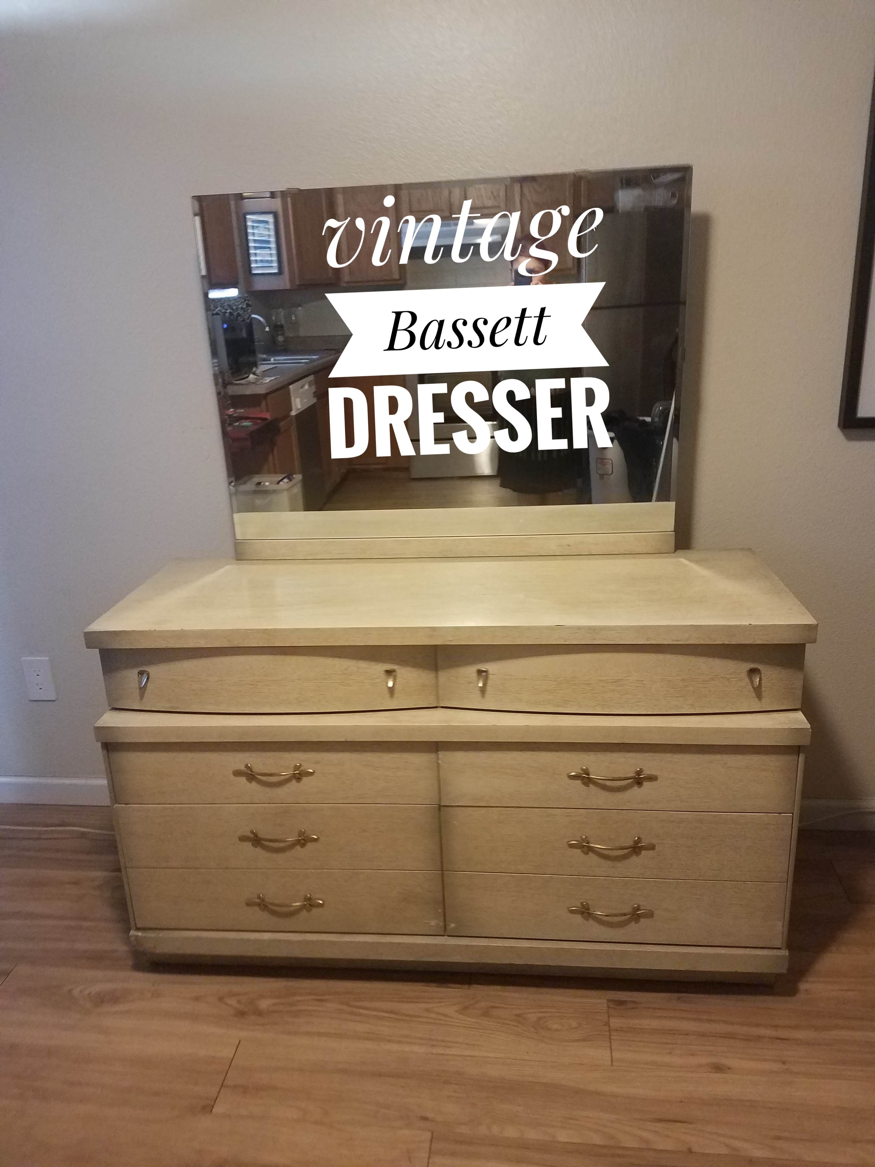 Mid century Bassett Furniture Industries Inc. Vintage Art Deco Dresser