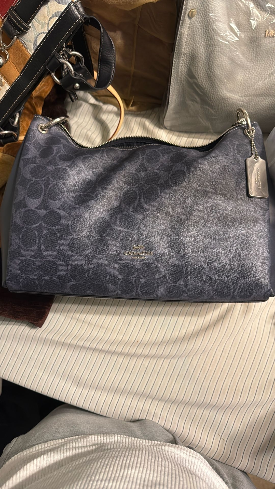 Brand New Navy Blue Coach Purse