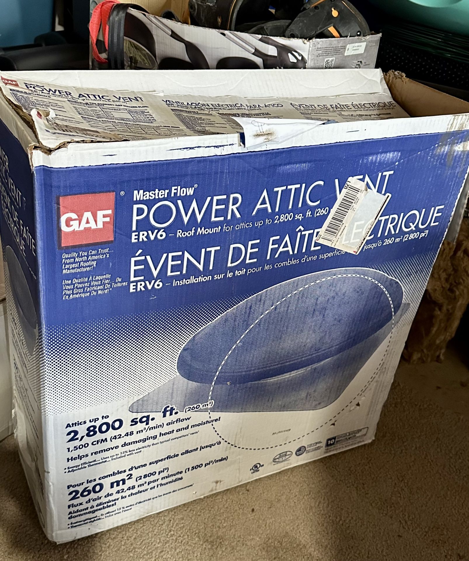 1500 CFM Power Attic Vent