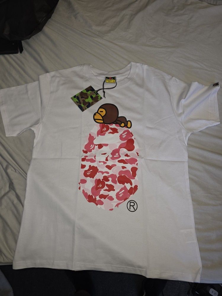 BAPE A Check by Bathing Ape Tee LARGE