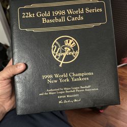 22kt Gold 1998 World Series Baseball Cards