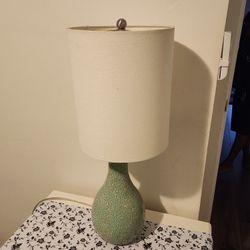 Lamp Green With White Shade