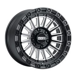 Metal Fx Rogue 17x8.5 6x139.7 0mm Satin Black/Contrast Cut 4pc Wheels