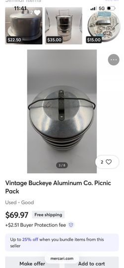 Vintage Buckeye Aluminum Co. Picnic Pack