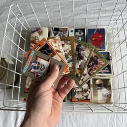 NFL Football Card Lot – Hundreds of 80s/90s Cards – Topps, Fleer, Score