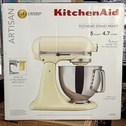 KitchenAid Artisan Series 5-Quart Tilt-Head Stand Mixer, Almond Cream 