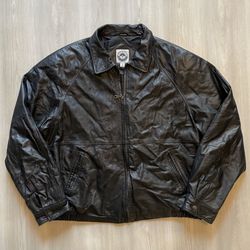  Vintage American Weekend Genuine Leather Bomber Jacket  Mens XL