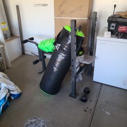 Bench And Punching Bag