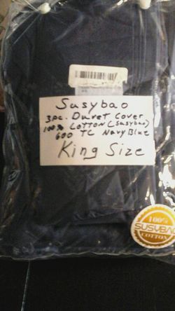 SUSYBAO 100 % susybao cotton 3pc Duvet Cover Set King size