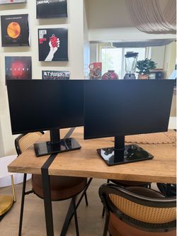 Pair of Samsung 24” Full HD monitors with upgraded stands