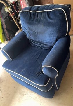 Buy Buy Baby Blue Velvet Swivel Recliner