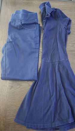 Uniform Dresses And Pull On Pants Size 7/8