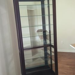 Beautiful Lighted Glass Display Cabinet
