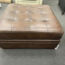 Real Leather Ottoman Must Go Price Firm