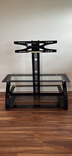 Z Line, Design, Glass And Metal Tv Stand For Televisions Up To 32 Inch To 65 Inch