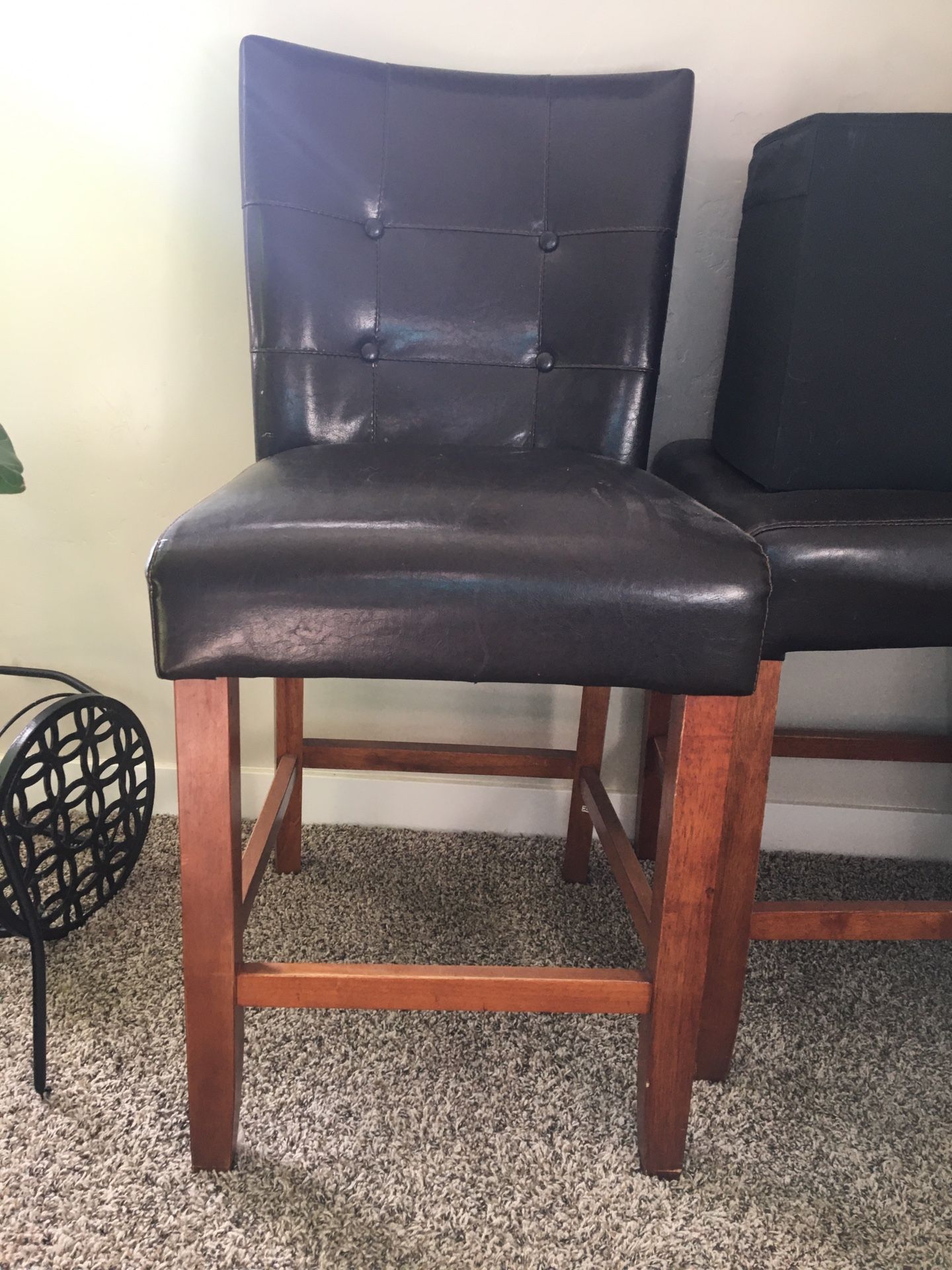 Leather And Wood Bar Stools for Sale in Boise, ID OfferUp