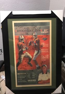 University of Miami 2001 Autograph