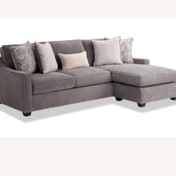 2-Piece Reversible Sectional Gray Sofa