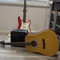 Electric/Acoustic  Guitar Set