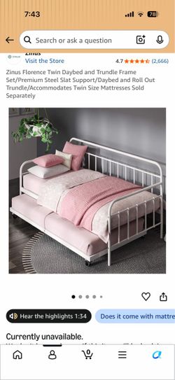 Twin size trundle bed