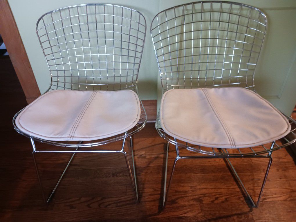 Mid-century Chrome Wire Chairs