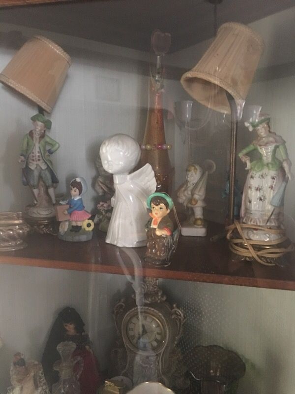 Antique lamps set of two