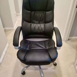 Premium Leather Executive Office Chair - Like New! Ergonomic High-Back 🪑 (Temecula Pickup)