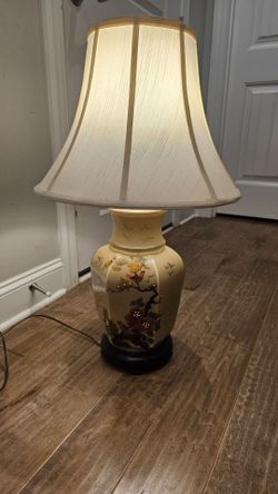 Vintage Mid-Century Chinoiserie Ginger Jar Table Lamp – Hand-Painted Moriage Enamel