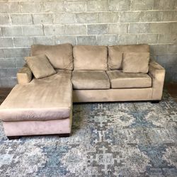 Biege L Shaped Sectional Couch “WE DELIVER”