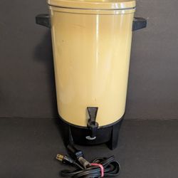 West Bend Coffee Maker 1970s Vintage Harvest Gold Works