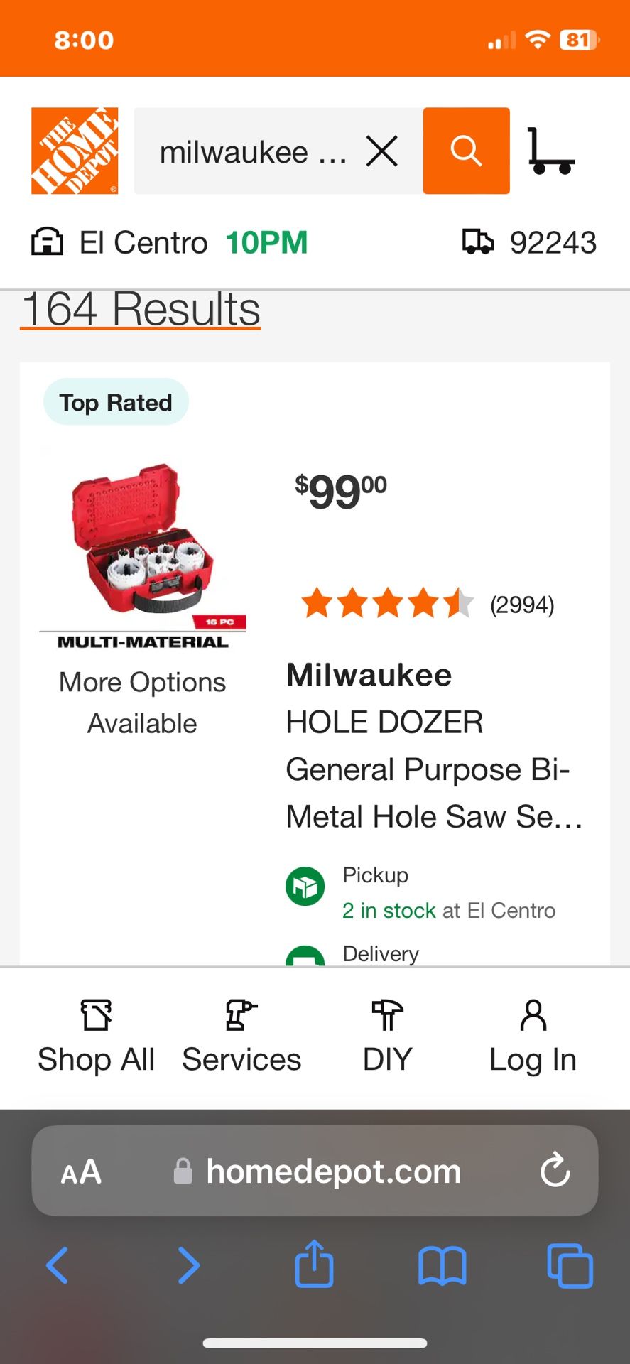 Brand New Milwaukee 16pc Hole Saw Kit $45