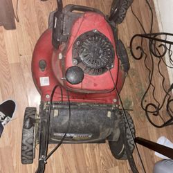 Red Honda Self Propelled Lawn W