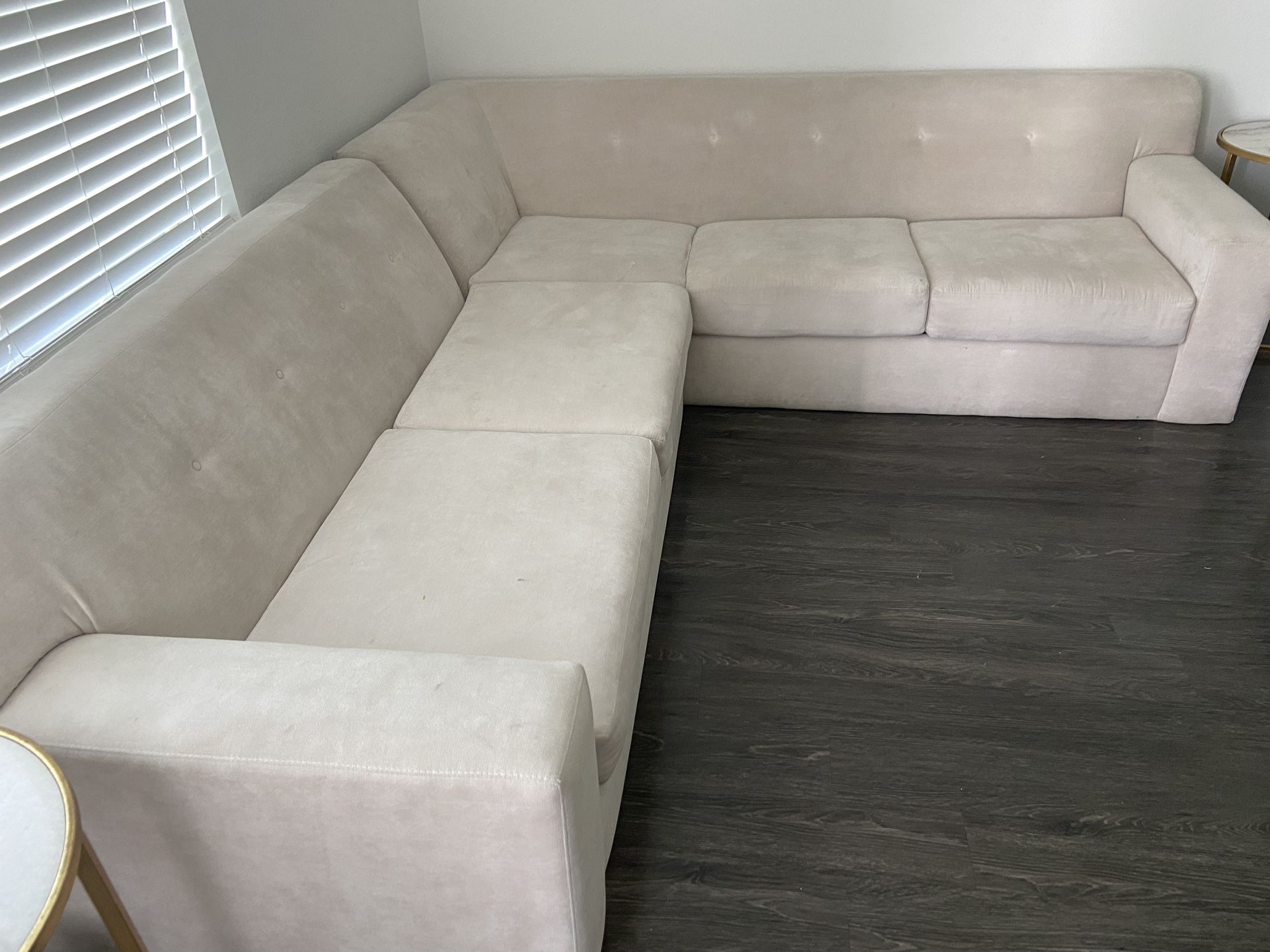 White/cream Sectional Couch 