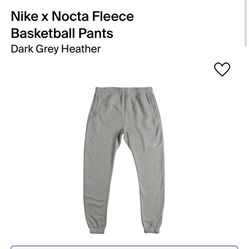 Nike Nocta Grey Fleece Pants 