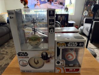 Star Wars The Child Helicopter & BB-8 Funko Pop Bundle