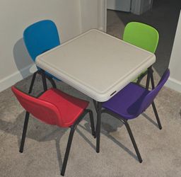 Lifetime Children's Foldable Table & Stackable Chairs
