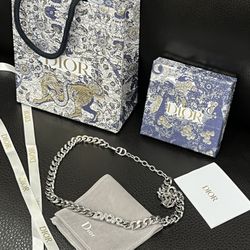 Silver Christian Dior Chocker 