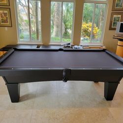 Black Pool Table 