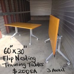 60" × 30" TRAINING TABLES 