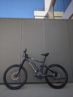 Full-Suspension Electric Mountain Bike - Haibike + upgrades