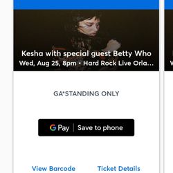 Kesha Concert General Admission