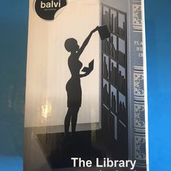 Brand New Librarian Silhouette Bookend - Bookcase-Shaped Book Stopper, Sculpture