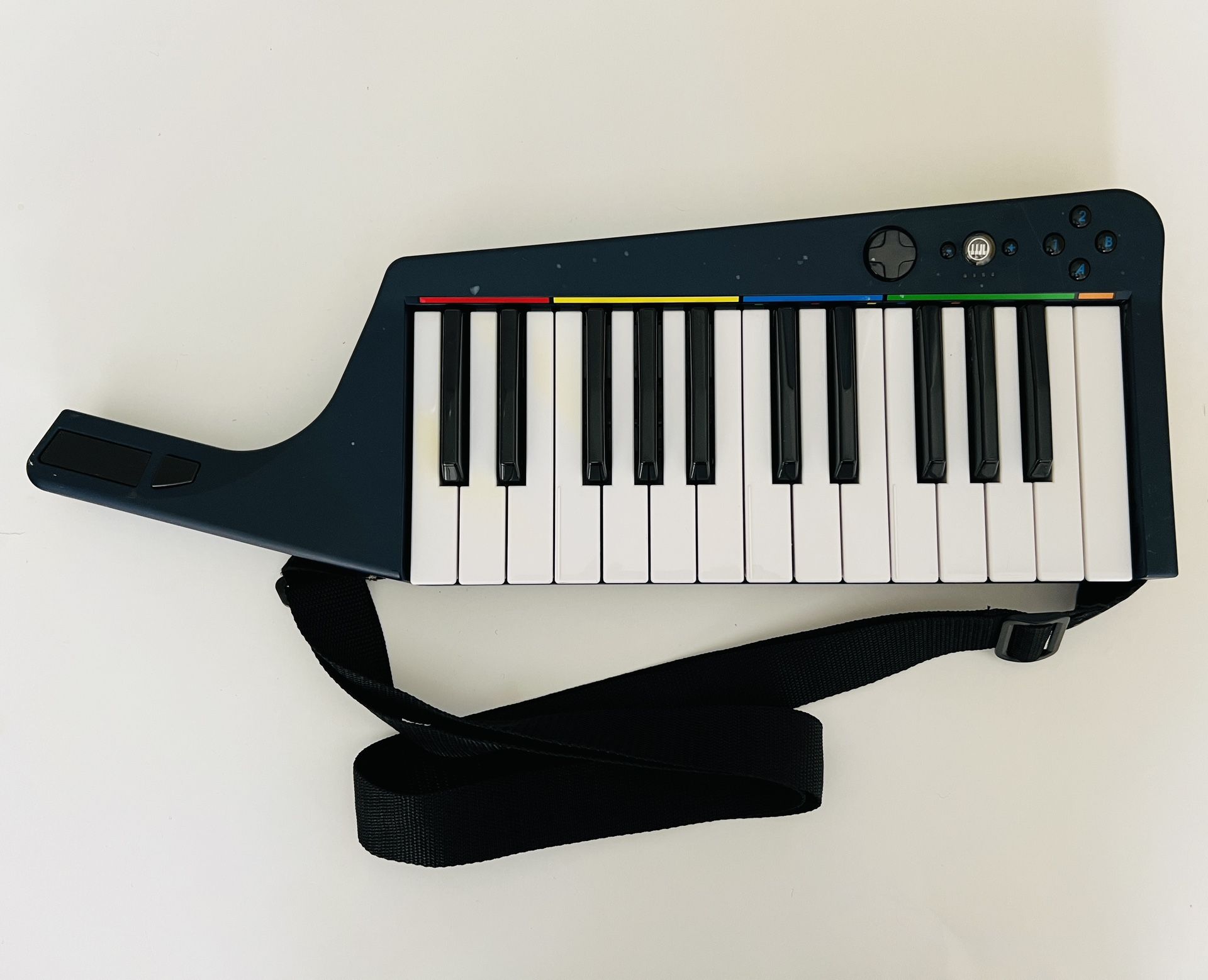 Rock Band 3 Wireless Keyboard Piano Keytar Harmonix 96161 With Strap And Dongle