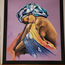 Framed Original canvas art made in Ghana