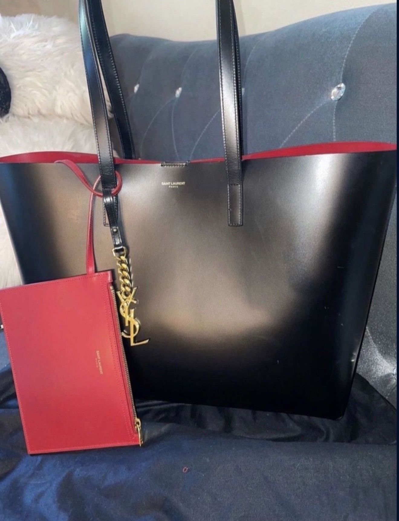 Ysl Lipstick Noir Tote Like New